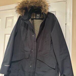 Under Amour Ladies Infared Winter Coat, Black with Fur Hood